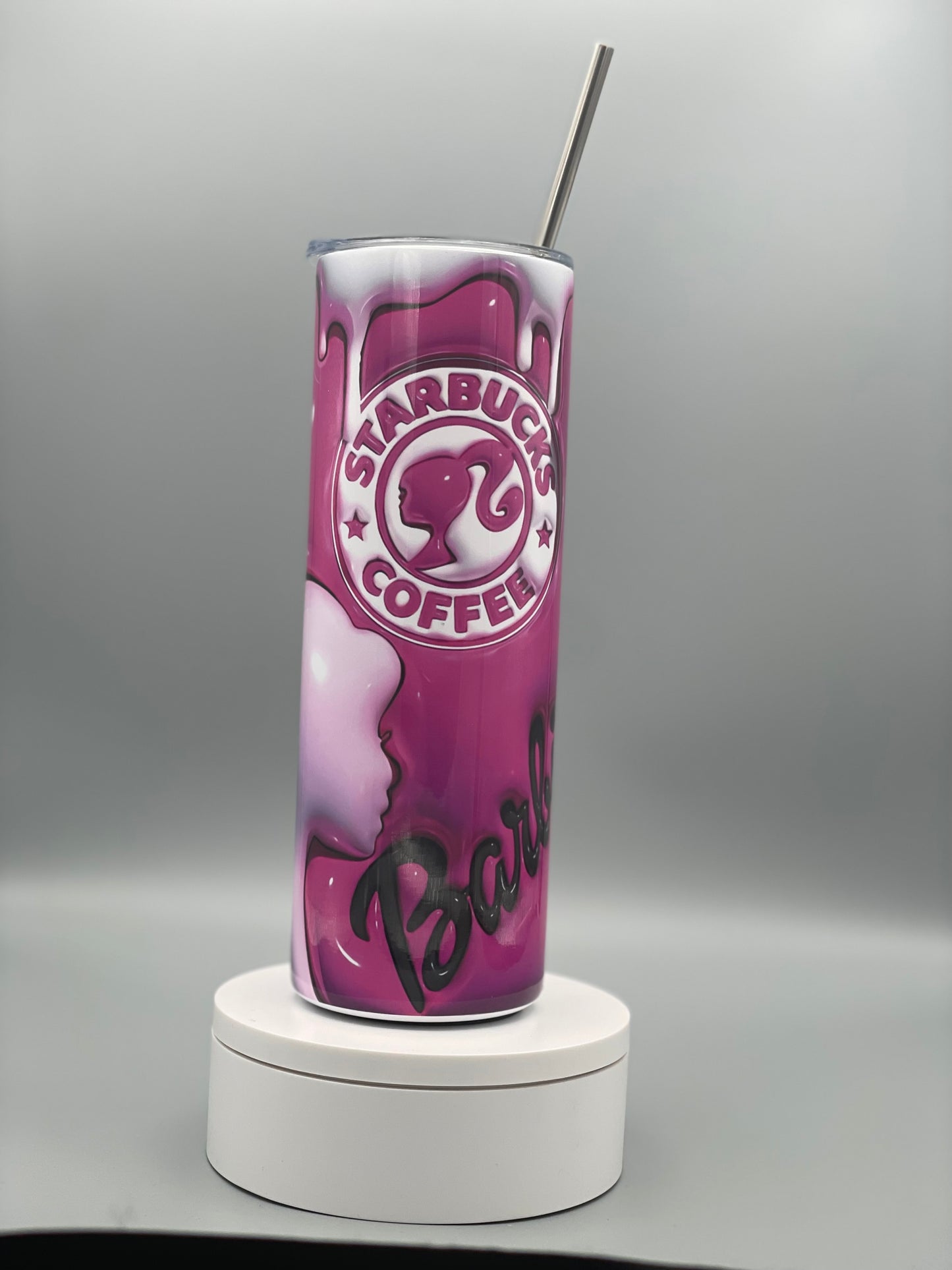 20 oz Barbie Themed Straight Tumbler